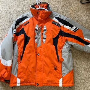 Orange and black 2 in 1 Spyder vest and winter/ski coat. Men’s L